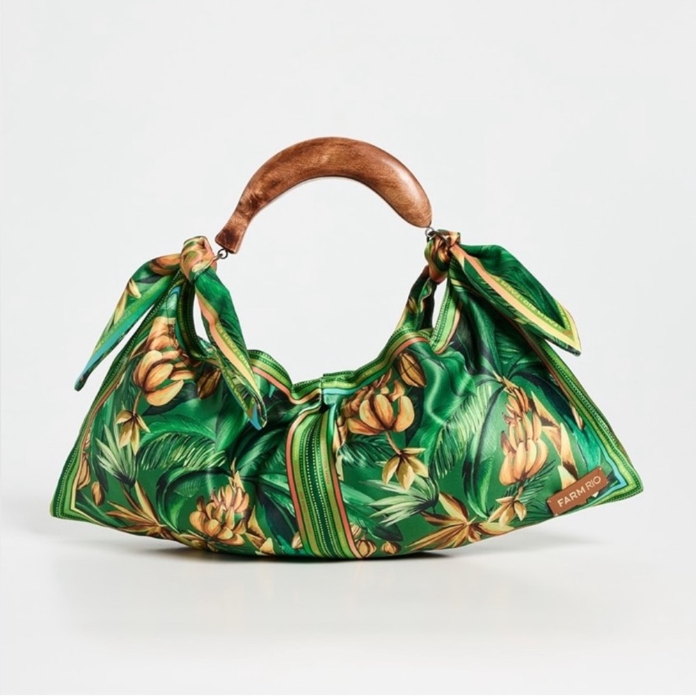 Farm Rio Green Bananart Scarf Mini Bag - Picture 6 of 9